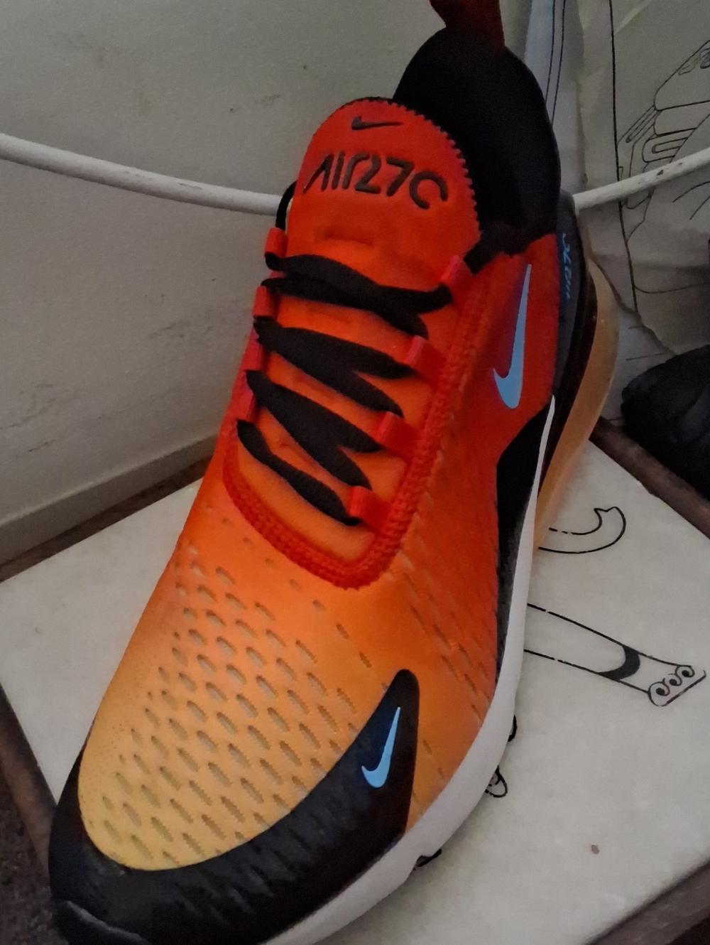 Nike Men's Athletic Shoes - Orange and Black